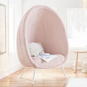 Faux Fur Blush Cave Chair