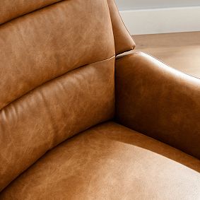 Faux Leather Caramel Lennon Lounge Recliner Chair