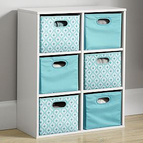 Mix-N-Match Superset Storage Bins + Frame Set, Solid &amp; Bohemian Paisley
