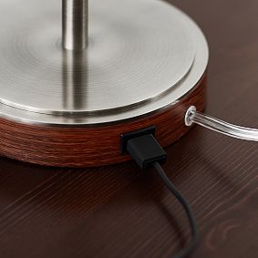 Perforated Shade Table Lamp with USB