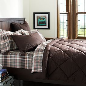 Solid Comforter + Sham, Brown