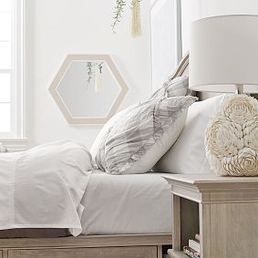 Hexagon Pinboard Framed Mirror