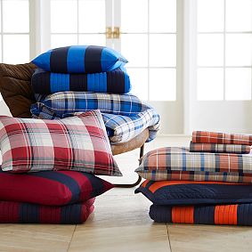 Rugby Stripe Reversible Quilt + Sham