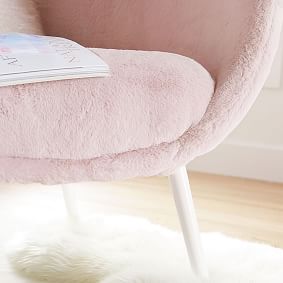 Faux Fur Blush Cave Chair