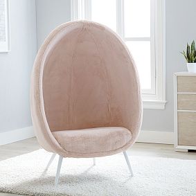 Faux Fur Blush Cave Chair