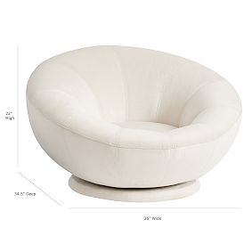 Lustre Velvet Groovy Swivel Chair