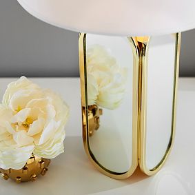 Mirrored Metallic Table Lamp