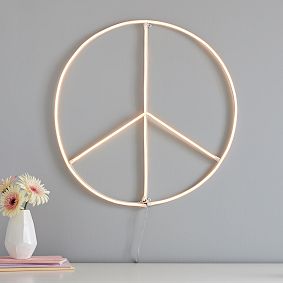 Peace Sign Wall Light