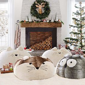 Large Owl Faux-Fur Critter Beanbag