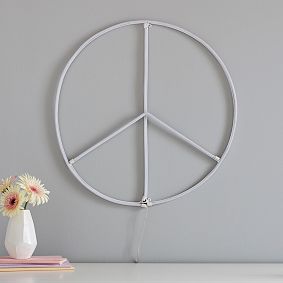 Peace Sign Wall Light