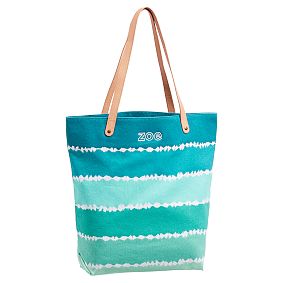 Seaside Splash Beach Tote, Cool Tie-Dye Stripe