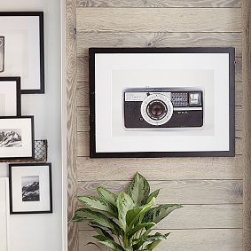 Vintage Camera Framed Art, 28"x21"