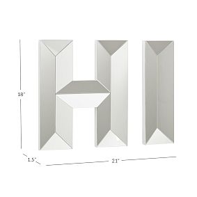 "Hi" Beveled Mirror