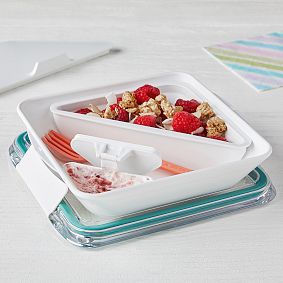 Black &amp; Blum Olive/Coral Lunch Box