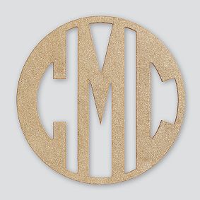 Glitter Wooden Cut-Out Block Monogram