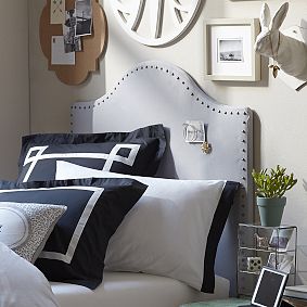 No Nails Nailhead Faux Headboard