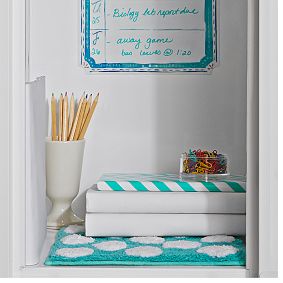 Teal Dottie Locker Rug