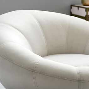 Lustre Velvet Groovy Swivel Chair