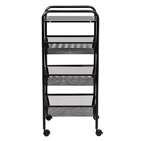 Metal 3-Drawer Rolling Storage Cart on Wheels