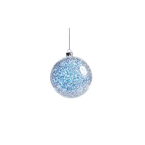 Silver Sequin Ornaments - Set of 6