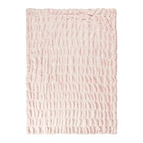 Faux-Fur Ruched Throw