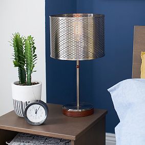 Perforated Shade Table Lamp with USB
