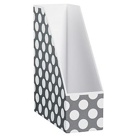 Printed Desk Accessories - Gray Dottie