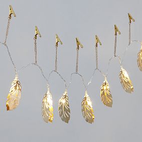 Feather String Lights with Clips