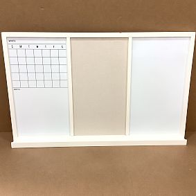 Open Box: Triple Study Wall Board, 44&quot; x 28&quot; - White