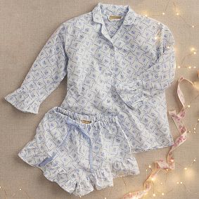 LoveShackFancy Floral Trellis Sateen Pajama Set