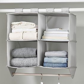 Recycled Double Bar Hanging Closet Organizer