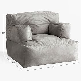 Textured Faux-Suede Storm Eco Lounger