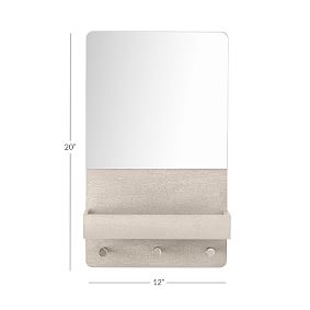 Brushed Fog Functional Wood Mirror
