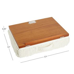 Cozy Sherpa Adjustable Lapdesk - Cream
