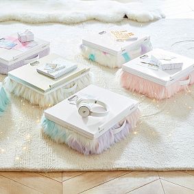 Faux-Fur Adjustable Lapdesk - Llama