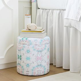 Kendra Scott Round Storage Ottoman