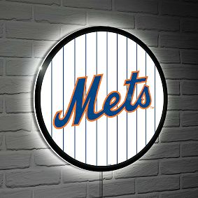 <i>MLB&#8482;</i> Round LED Wall Light with Pinstripes