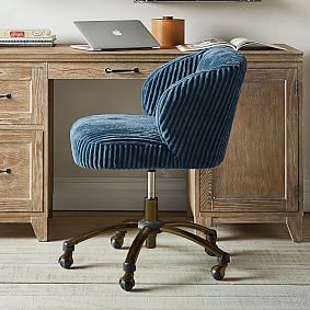 Open Box:  Chamois Midnight Wingback Swivel Desk Chair