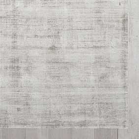 Open Box:  Solid Viscose Rug - Light Gray