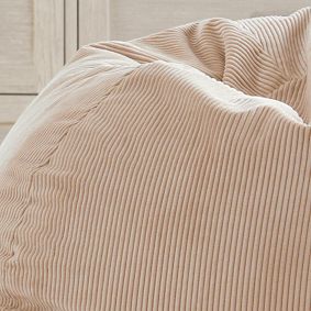 Large Corduroy Latte Bean Bag Chair Slipcover Only