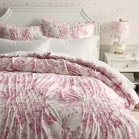 LoveShackFancy Garden Damask Smocked Quilt