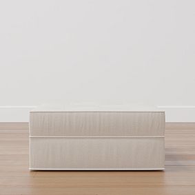 Piped Cushy Ottoman with Storage (32.5")