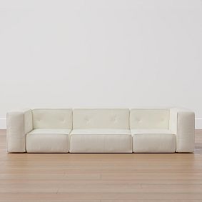 Piped Cushy Sofa Set (96")