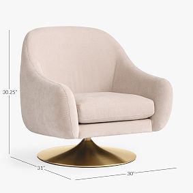 Performance Chenille Laila Swivel Chair