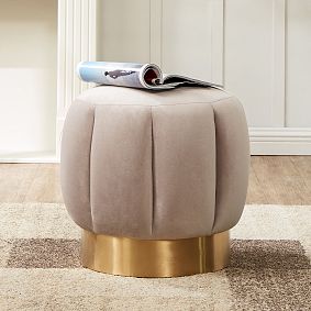 Channel-Stitch Ottoman