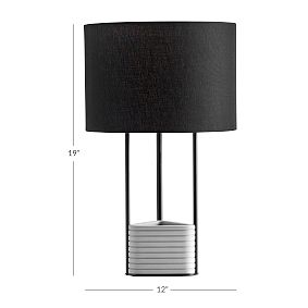 Triangular Base Table Lamp with USB