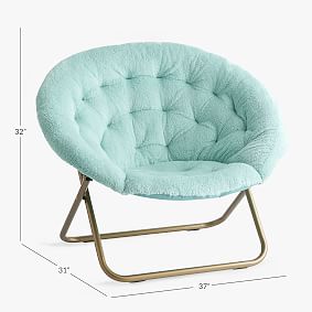Cozy Sherpa Turquoise Hang-A-Round Chair