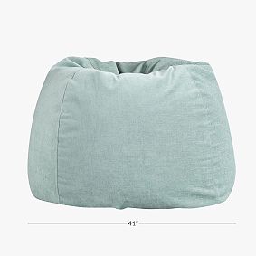 Large west elm x pbt Distressed Velvet Aqua Bean Bag Chair Slipcover