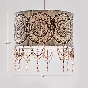 Dream Catcher Drum Shade Pendant