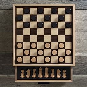 Luxe Maple Collection - Chess &amp; Checkers